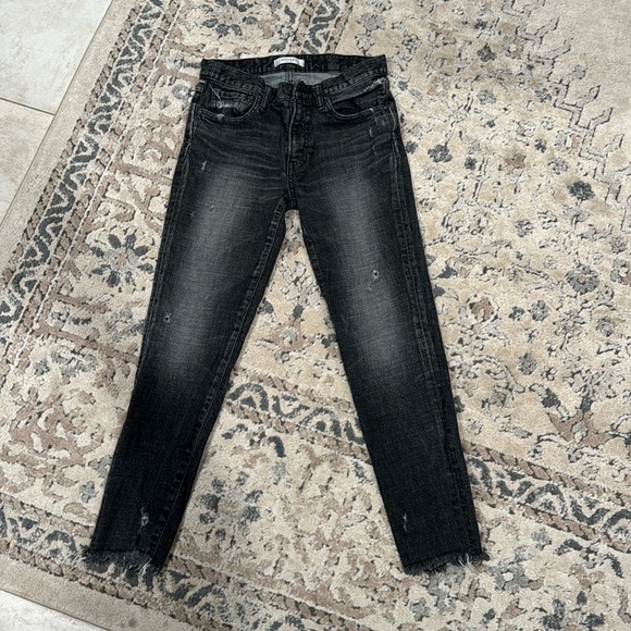 Moussy Vintage Cadet Li Howa Distressed Destroyed Cut off Skinny Ankle Jeans 26 - Picture 1 of 7